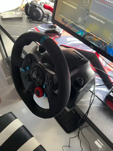 Volante logitech G29 seminovo completo, na caixa