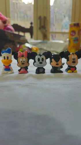 Lote Miniaturas Disney - Mickey, Minnie e Pato Donald (5 Peças)