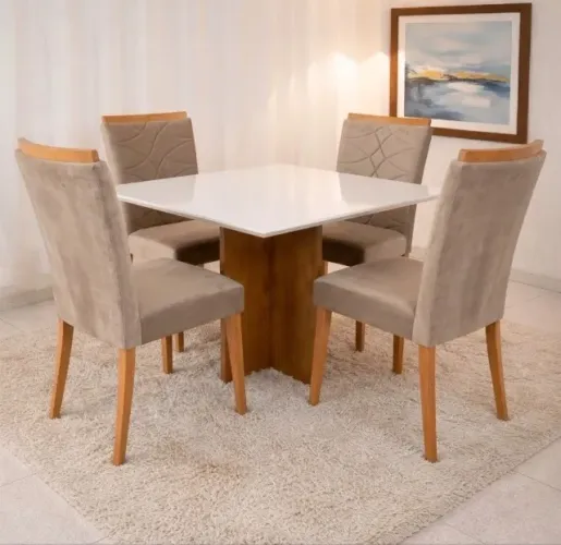 Conjunto de Jantar Verona Safira 4 Lugares