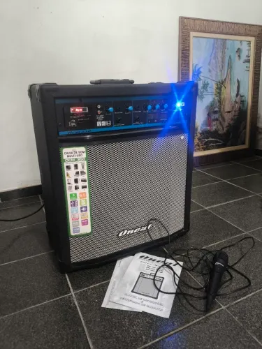 Caixa amplificada oneal OCM 350 + 1 microfone lenoxx