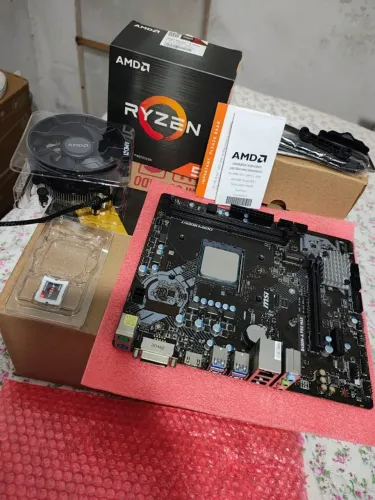 KIT PLACA MAE MSI B450-A + PROCESSADOR - RYZEN 5 5500 + COOLER BOX