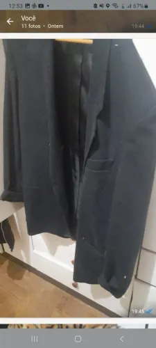Casaco preto de lã