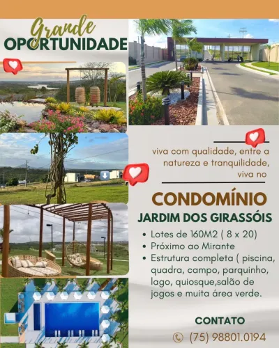 COND. JARDIM GIRASSÓIS PRX AO MIRANTE- PARA VENDER LOGO!!!