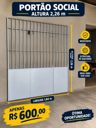 Grade + Portão Social