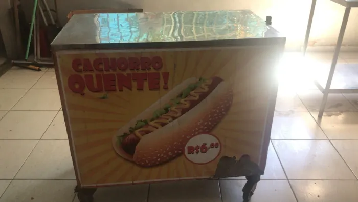 Carrinho/ armário multi uso, tampo inox 96x52 cm