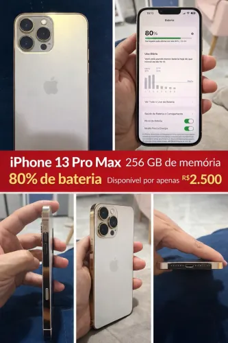 iPhone 13 promax 128g 80% de bateria