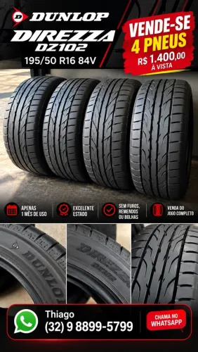 Pneu Dunlop Direzza 195 50 16 Barbacena