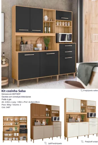 Kit cozinha Salsa 1,80m - Promoção 