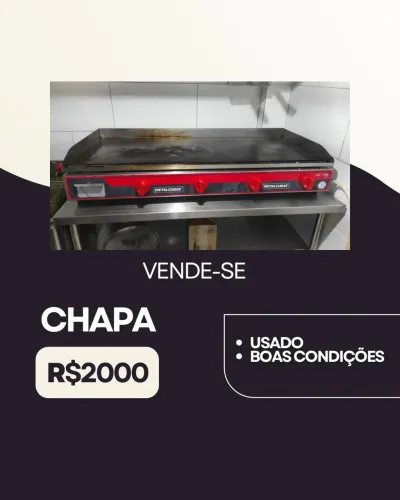 Chapa Profissional Grande - Ótimo Estado - Alta Produção