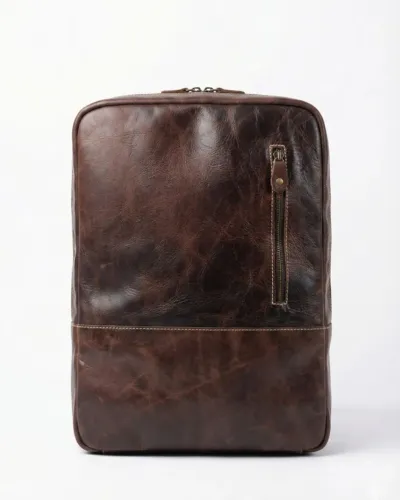 Mochila de couro vintage