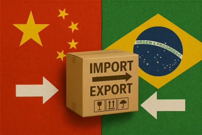 Importação e exportação de produtos chineses