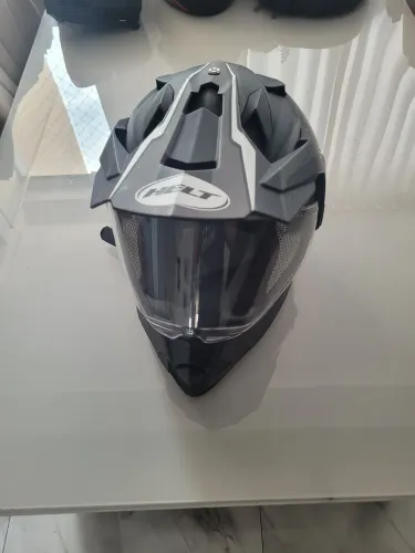 Capacete Helt Cross Vision Glass Titanium Fosco