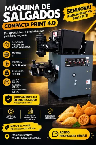 MÁQUINA DE SALGADOS COMPACTA PRINT 4.0