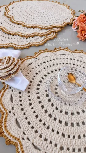 Jogo Americano em Crochet - Lovely