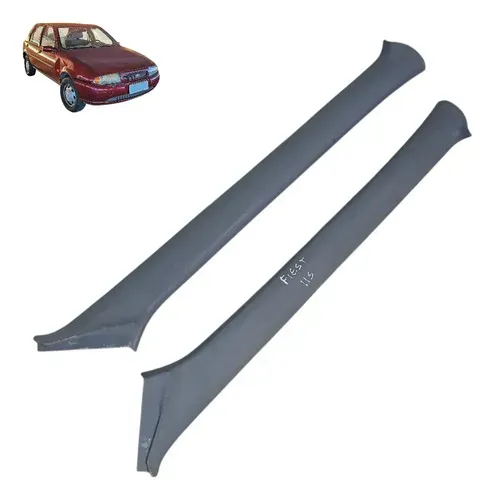 Par Moldura Coluna Parabrisa Ford Fiesta Courier 1996 2002 Cinza