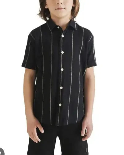 Camisa Reserva Infantil, Tecido Linho 100% Algodão. Tamanho 12 anos.Largura 50cm;Altura 68