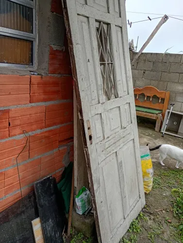Folha de porta antiga madeira maciça