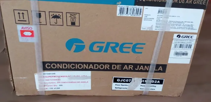 ? AR-CONDICIONADO GREE 7.000 BTUs - NOVO / SEM USO - 127V