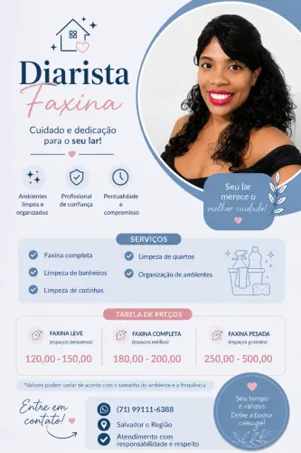 Diarista , serviços gerais