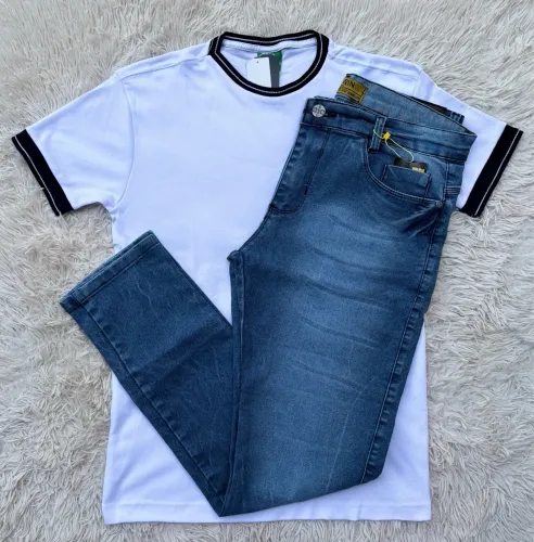 Kit G Camisa e Calça jeans