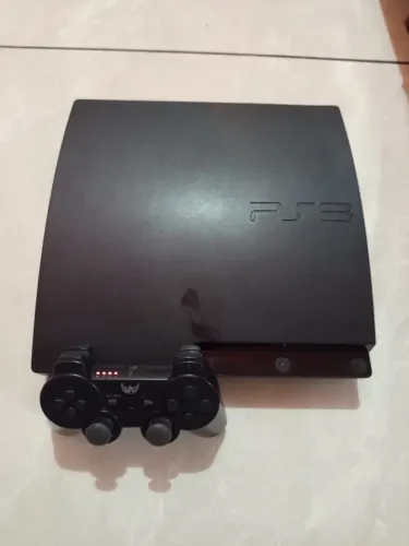 PS3 Slim Desbloqueado HEN 250GB + Controle + 20 Jogos + Cabos