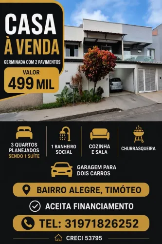 Casa a venda em Timóteo