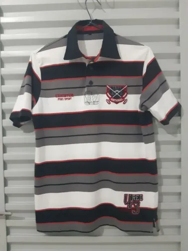 camisa polo listrada com bordado Tam. P Pure Sport