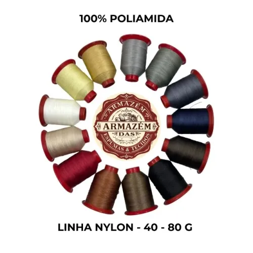 Linha Nylon De Costura Linhasita N.40 80g Cor 18 Poliamida