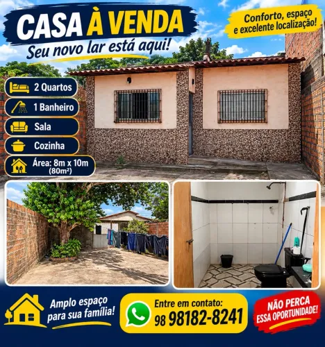 CASA À VENDA - São Bento-MA! BAIRRO OUTRA BANDA