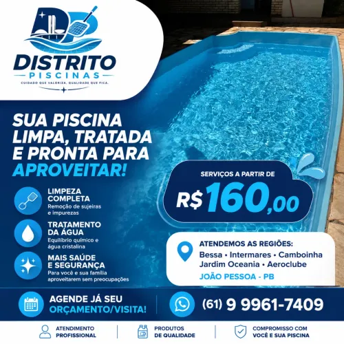 Distrito Piscinas - Limpeza Completa de Piscinas.