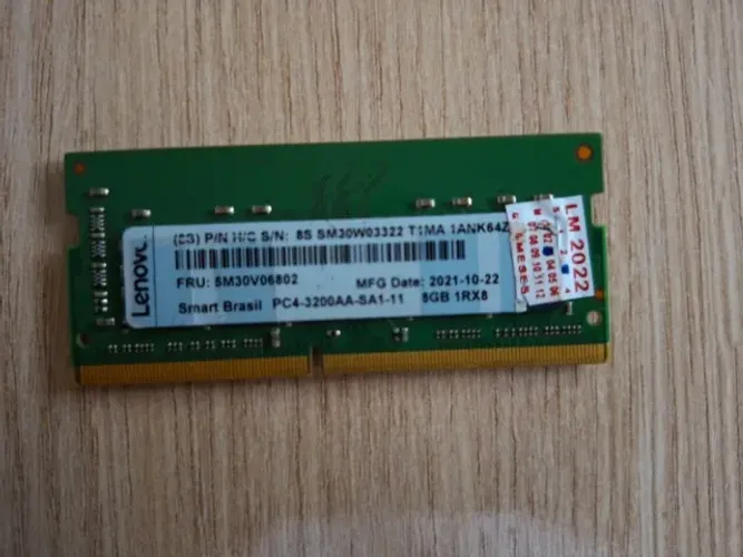 Memória Ram 8gb Netcore Lenovo Ideapad Pc4-3200 (Usado)