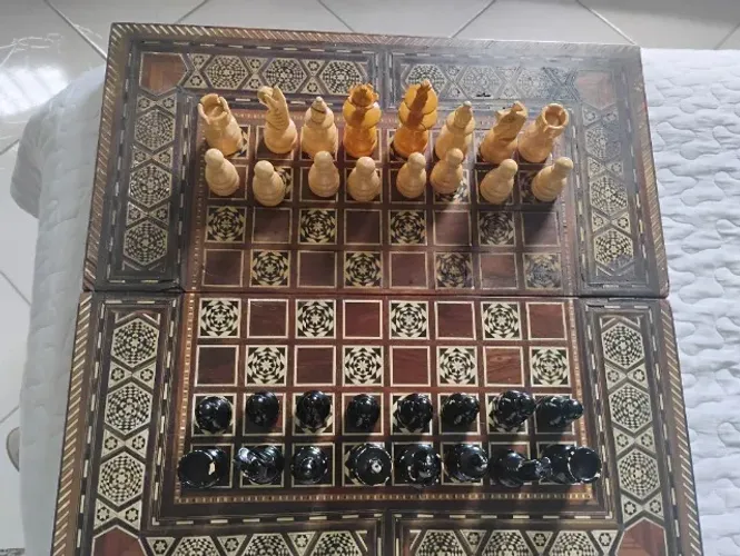 Jogo de xadrez Vintage da siria