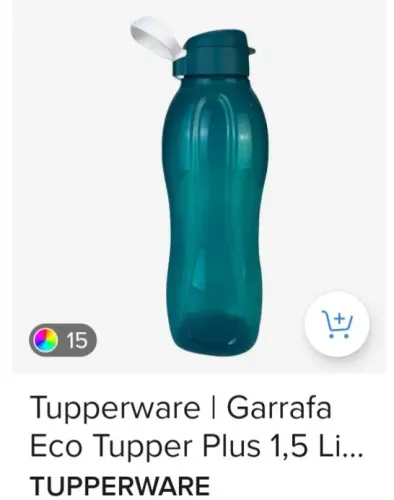 Garrafa tupperware 1,5 litro.