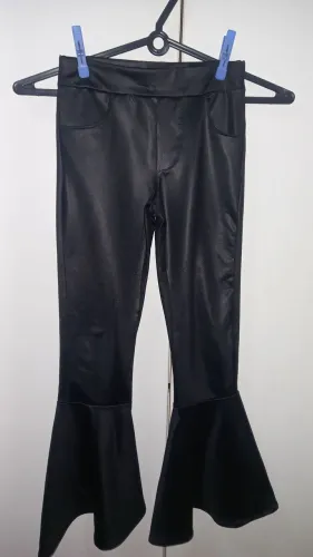 Calça ciré flare preta menina -infantil -