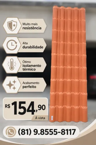  Telha PVC colonial (Cerâmica)  ( 3,28m x 0,86cm / 2mm)