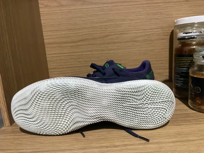 Chuteira NIKE Street Gato Futsal Azul/Verde tamanho 40