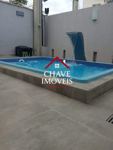 SOBRADO DUPLEX EM VILLAGE COM 94,74 M² NO MACUCO EM SANTOS