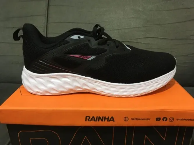 Tênis Rainha Drive 4 Preto/Coral FixFit FreshMesh - número 40