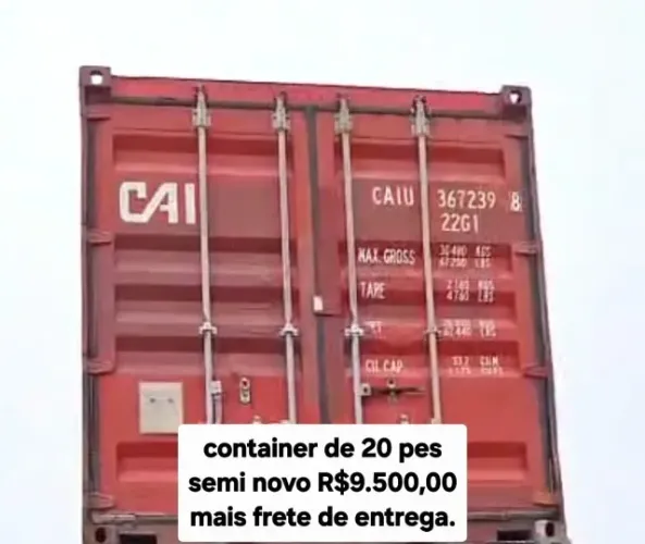 Container Marítimo 6 Metros - Seminovo - R$ 9.500