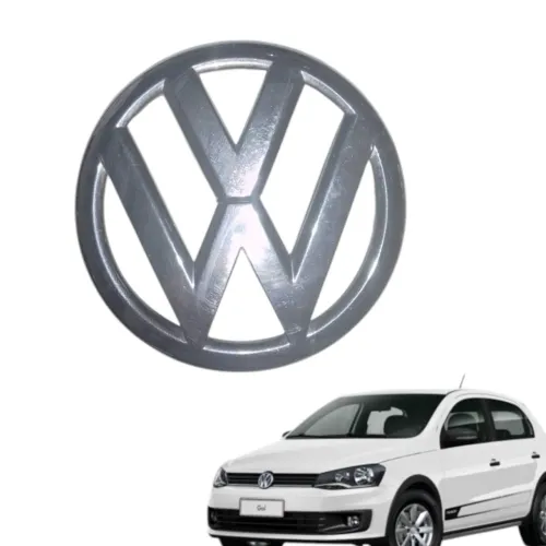 Emblema Grade Dianteiro G6 Vw Gol Saveiro Voyage 2009 A 2014 Prata