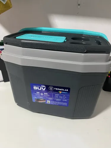 Caixa Térmica Termolar SUV 20L Cinza/Turquesa - Usada Apenas 1 Vez
