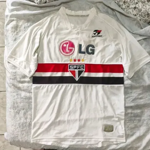 camisa original 2003 2004 são paulo topper branca tamanho g spfc