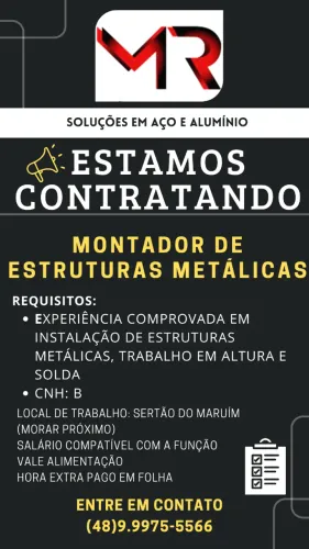 MONTADOR DE ESTRUTURAS METALICAS