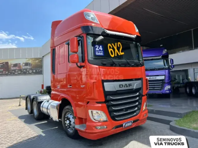Caminhão Daf Xf 480 6x2 2024 Super Space Teto Alto Cegonha Revisado e garantia 3 meses