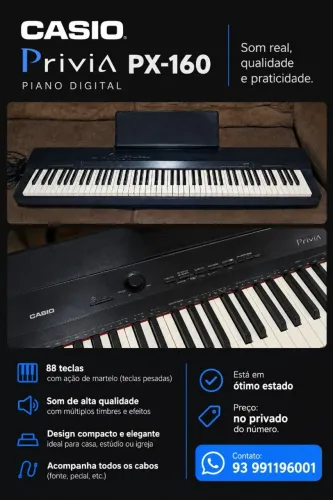 Casio Privia PX-160 - muito bem conservado