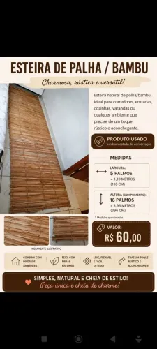 Esteira de Palha /Bambu