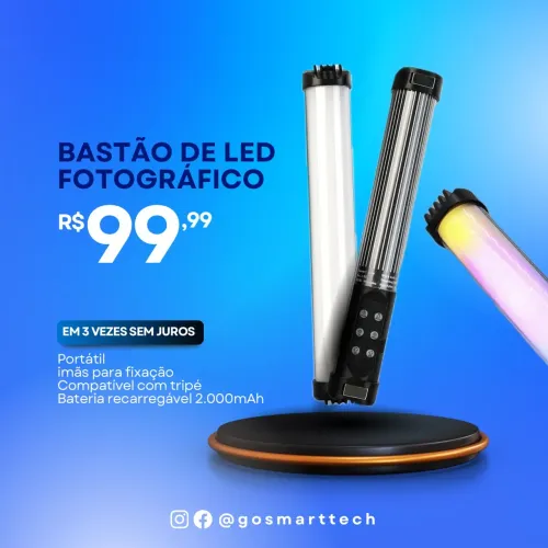 BASTÃO DE LED FOTOGRÁFICO
