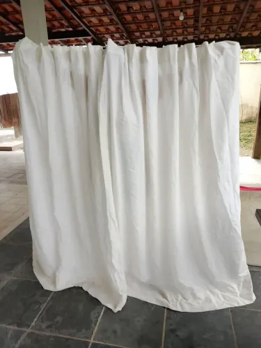 Cortina de linho duplo