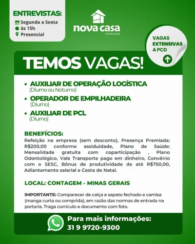 Nova Casa Distribuidora - Auxiliar de Operação Logística 