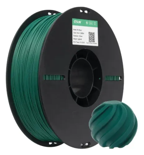 Filamento Esun Pla Basic 1,75mm Rolo 1kg Cor Verde Holly Green